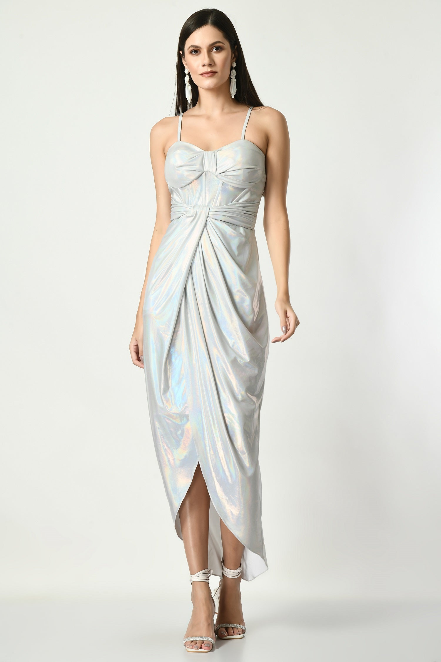 Silver Party Wear Dress for Women | Western Dress for Women S Silver Party Wear Dress for Women | Western Dress for Women S