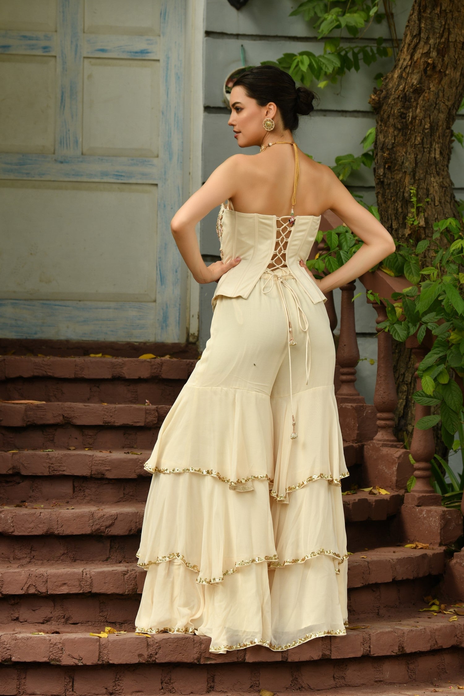 sharara for wedding, Sharara with Cape, Sunanta Madaan, Sharara for women, sharara set for wedding, sharara dress for women, sharara set for women, Sharara, Sharara Dress, Sharara Near Me, Sharara in Gurgaon, Embroidered Sharara Set, Sharara set with boned corset, Sunanta madaans wedding wear, sunanta madaan wedding wear, sunanta madaan wedding saree, sunanta madaan sarees collection, wedding wear collection sunanta, wedding dress sunanta madaan