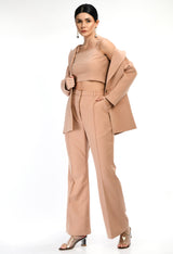 Beige Formal Blazer Set, Clothing Designer. Co Clothing, Blazer for Women, Designer Blazer, Crop Blazer, Blazer for Ladies, Near me, Trending, Bollywood style, celebrity, celebrity style, christmas, winter holidays, Corset, Formal Wear for ladies, Formal clothes for ladies, Formal wear for women in Gurgaon, Sunanta Madaan, Near Me