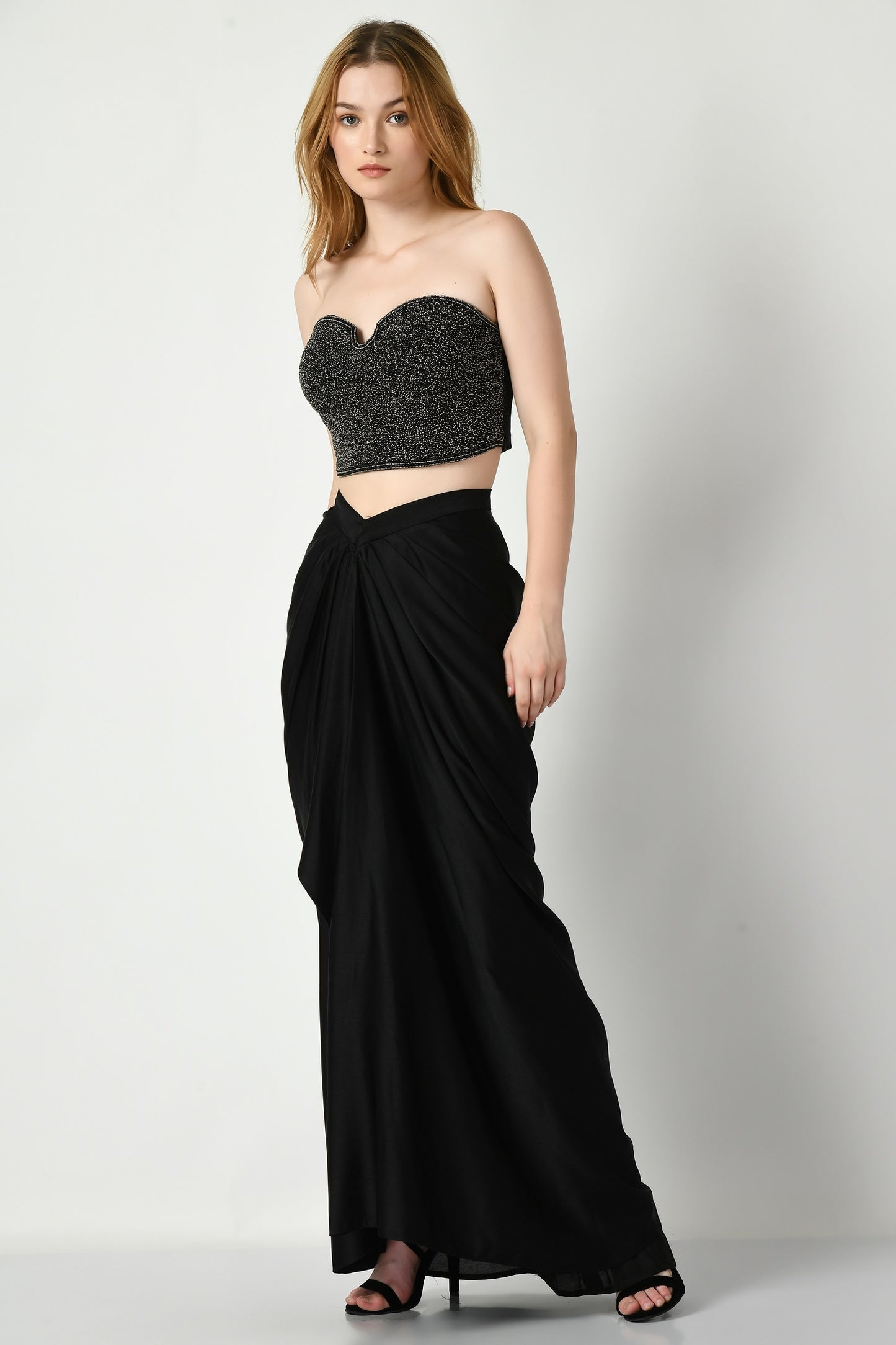 Black Indo Western Dress for Women | Elegant Party Wear Look Sunanta Madaan Couture Black Indo Western Dress for Women | Elegant Party Wear Look Sunanta Madaan Couture