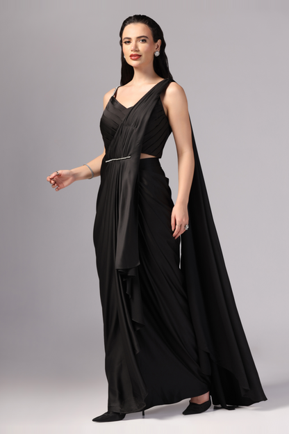 Dresses for every party - Black indo-western dress for women by Sunanta Madaan 