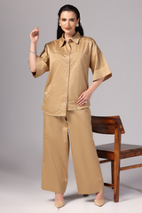 Lounge shorts set, Long sleeve coord set, Wide-leg pant coord set, Collared Coord Set, High Low Coord Set, Wide-leg pant coord set, Sunanta Madaan
