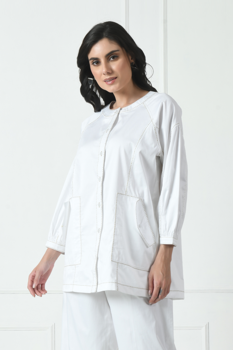 white shirts, button up shirts, long sleeve shirt, casual shirts, white long sleeve top, long shirts for women, Sunanta Madaan