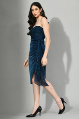 Mini skirt dress for women, Short skirt dress for women, Western short dress for women, Blue Western dress, Celebrity style skirt dress, Influencer-inspired skirt dress, Fashion-forward skirt dress, Summer Western dress, Model-inspired skirt dress, Sunanta Madaan, Dress Near Faridabad 