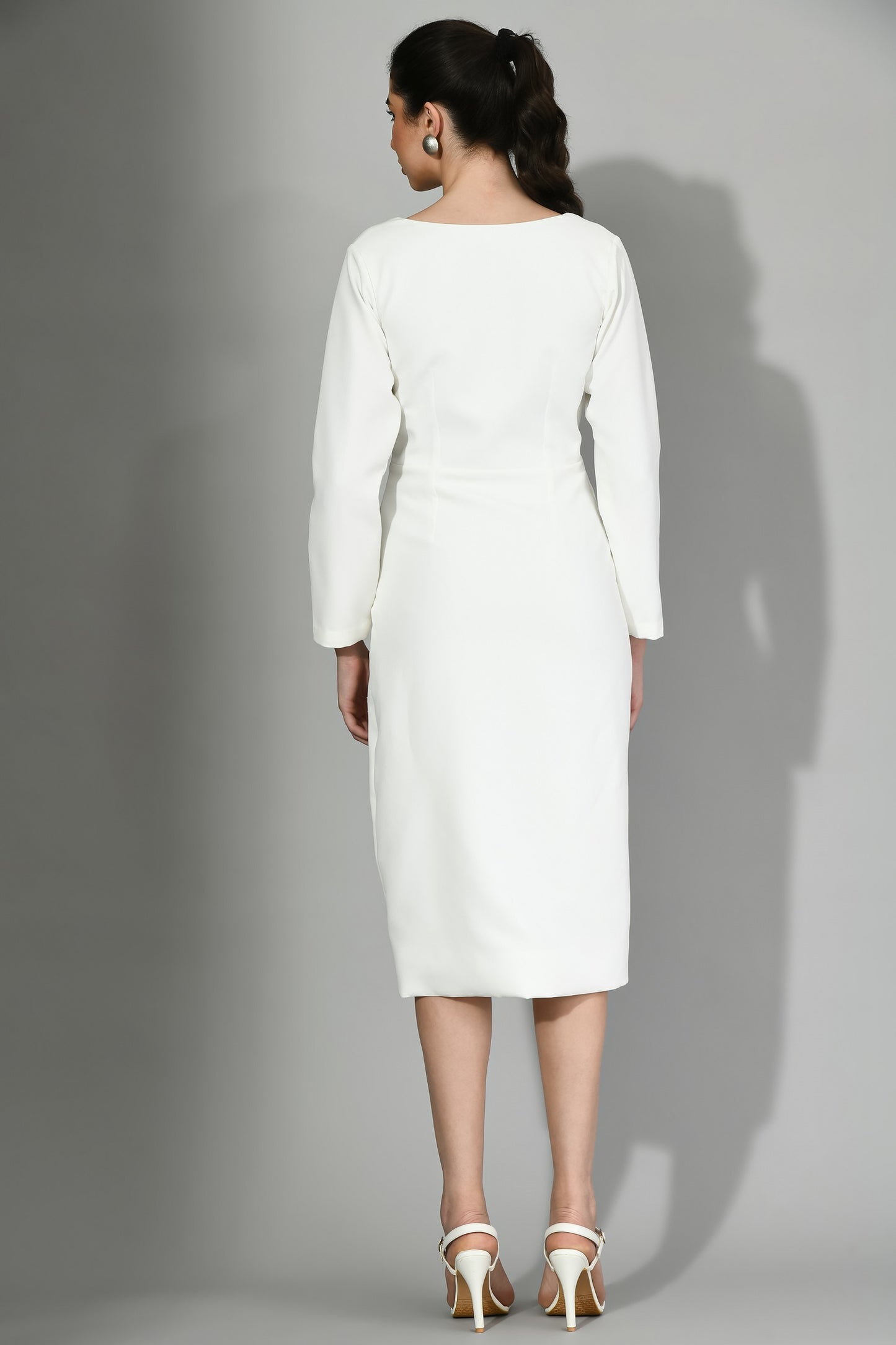 White Formal Dress For Office Wear