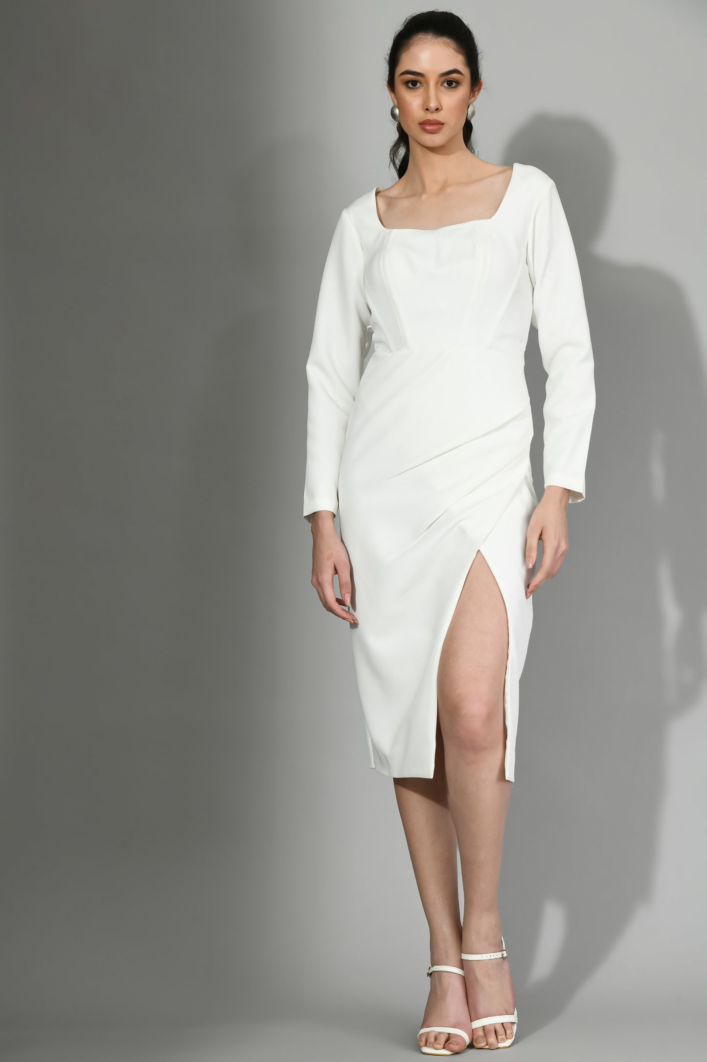 White Formal Dress For Office Wear