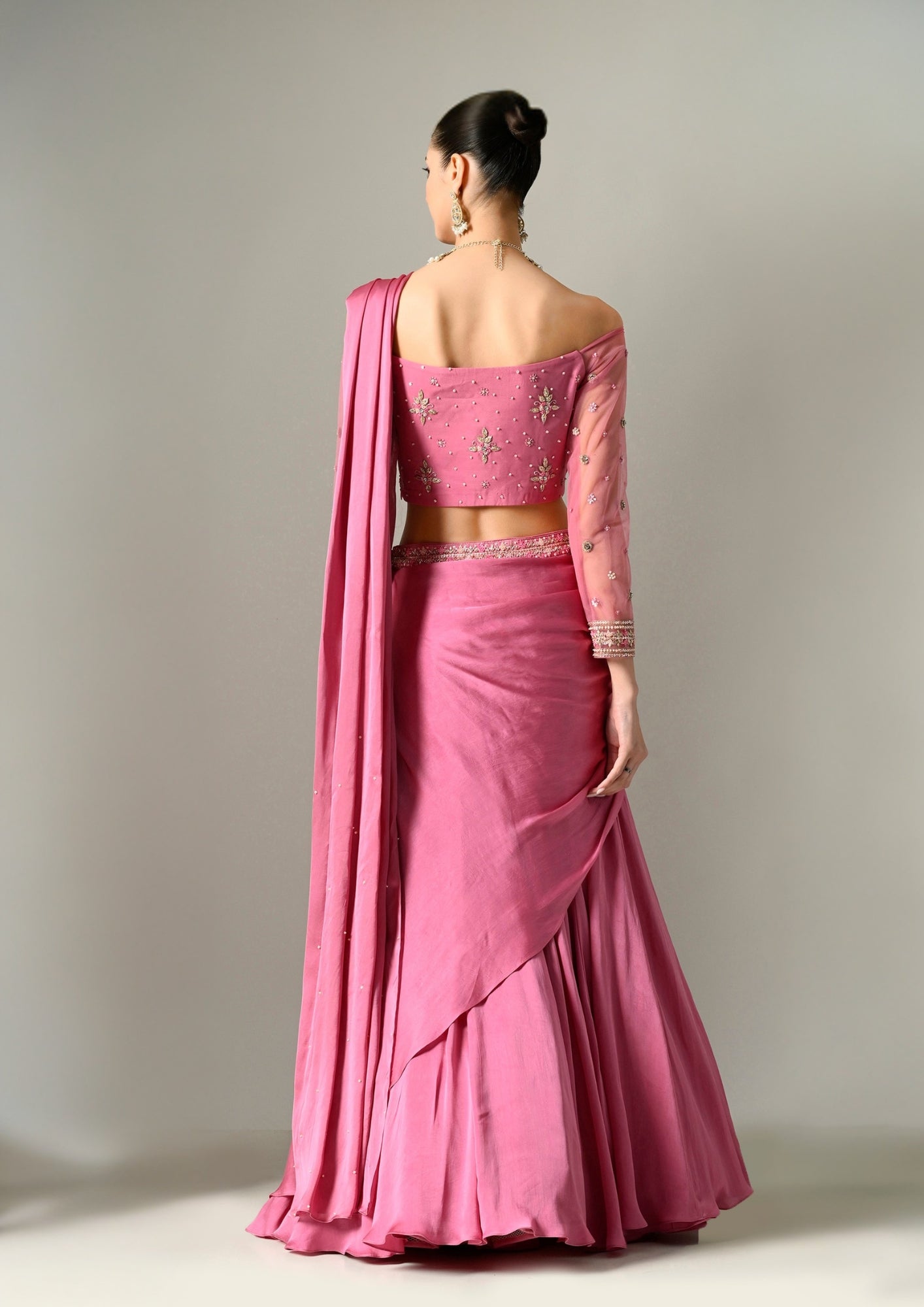 farewell saree, party wear saree, new bridal saree design, bridal half saree, bridal lehenga saree, latest bridal saree, bridal fancy saree, saree indo western, indo western sarees, indo western saree, saree blouse, Designer Saree, Lehenga Saree in gurgaon, Lehenga Saree Near Me, Buy Lehenga Saree online, Offer on Sunanta Madaan Lehenga Saree, Priyanka Chopra  Saree