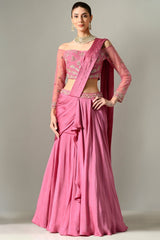 Pre-draped saree, Cape-style saree, Cocktail saree styles, Indo-Western party saree, Designer Indo-Western saree, Saree with crop top, Party Wear Saree, Wedding Wear Saree, Near Me, Sunanta Madaan, Trending Saree, Bollywood Style Saree, Lehenga Saree online, Lehenga Saree in gurgaon, Lehenga Saree Near Me, Buy Lehenga Saree online, Offer on Sunanta Madaan Lehenga Saree