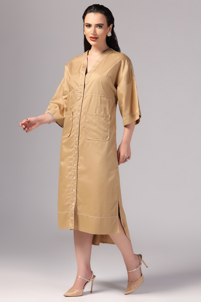 Long knit dress, Thread Work Long Dress, Long maxi dress, Long sleeve maxi dress, High-waist long dress, V-neck long dress, Sunanta Madaan
