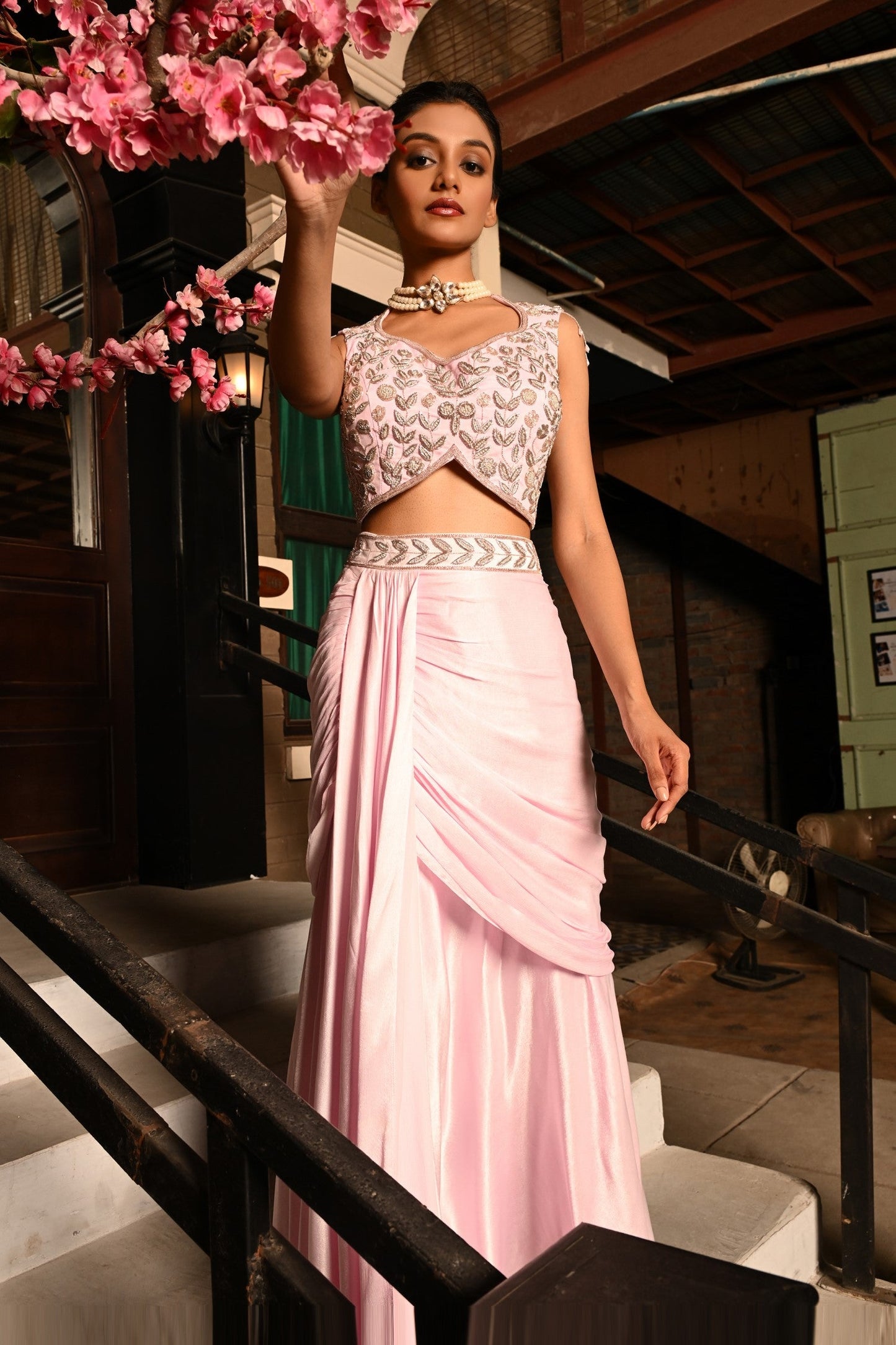 Pink Indo Western Skirt Dress for Women | Fashion India 4XL Pink Indo Western Skirt Dress for Women | Fashion India 4XL