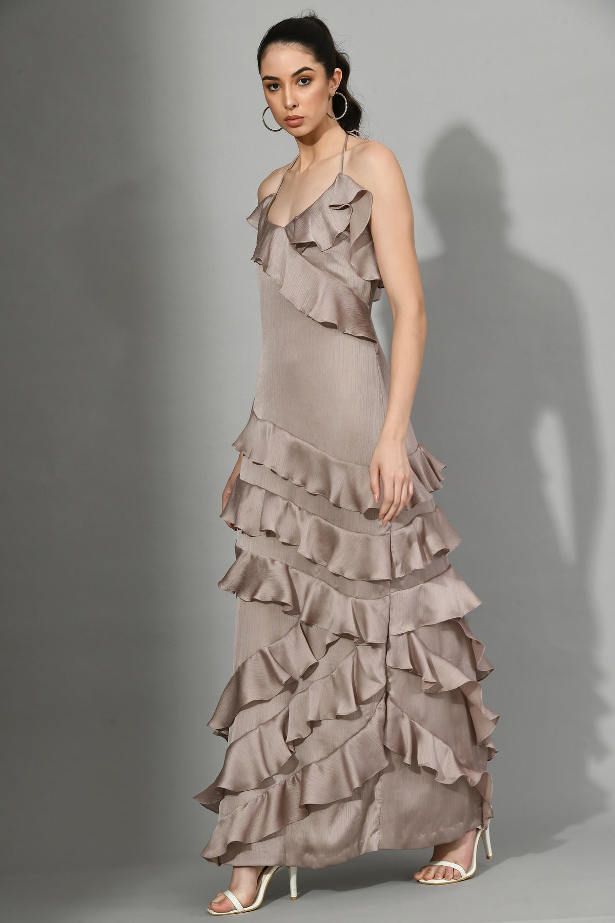 Multilayer Ruffle Gown Ruffle Gown for Women | Fashion India | By Sunanta Madaan – Sunanta ...