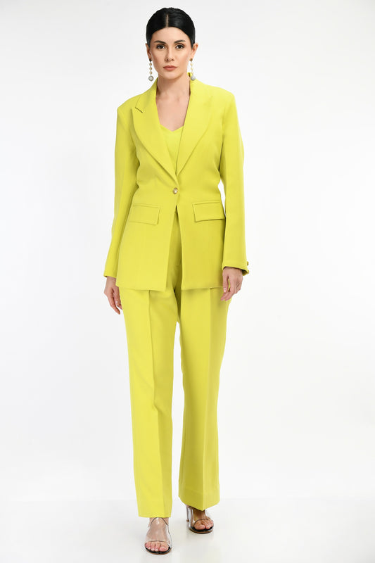 Radiant Glow: Neon Color Blazer Set for Women – Elevate Your Style with Vibrancy