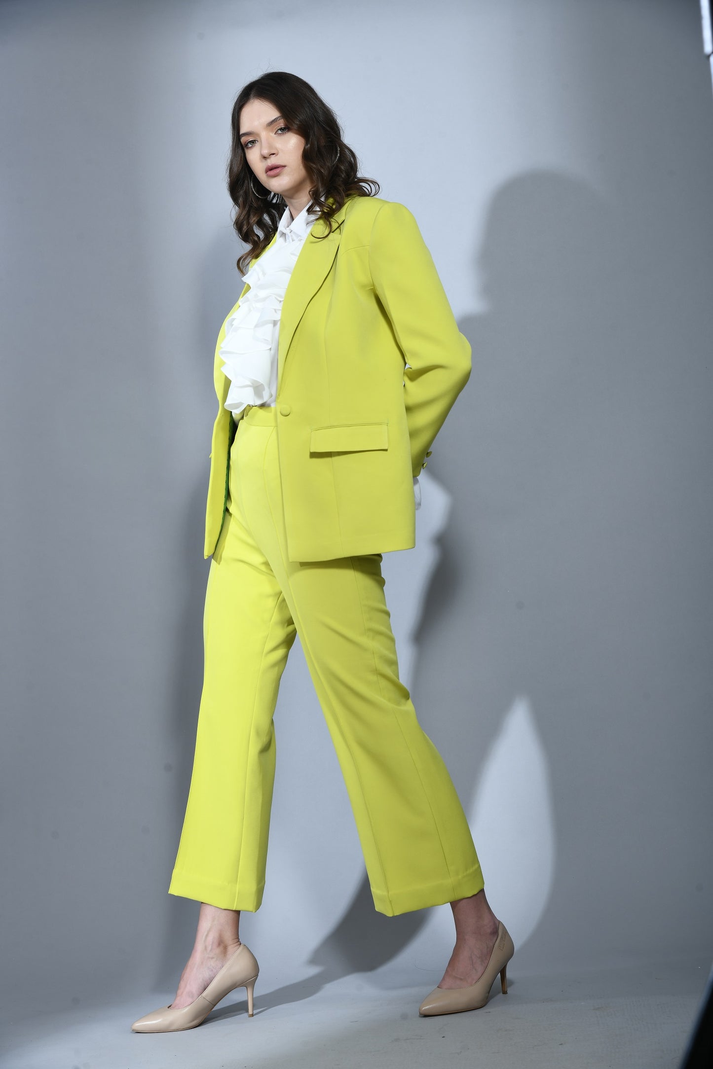 Radiant Glow: Neon Color Blazer Set for Women – Elevate Your Style with Vibrancy