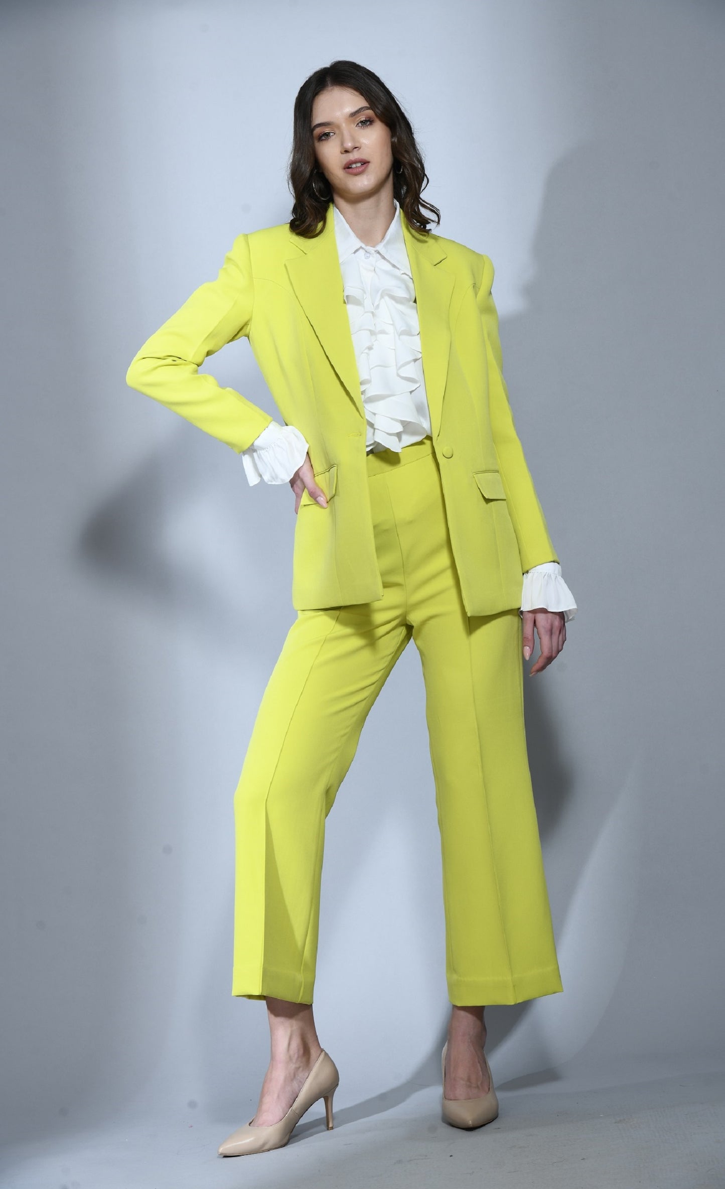 Radiant Glow: Neon Color Blazer Set for Women – Elevate Your Style with Vibrancy