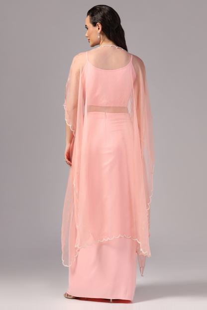 Pink indowestern Skirt Dress