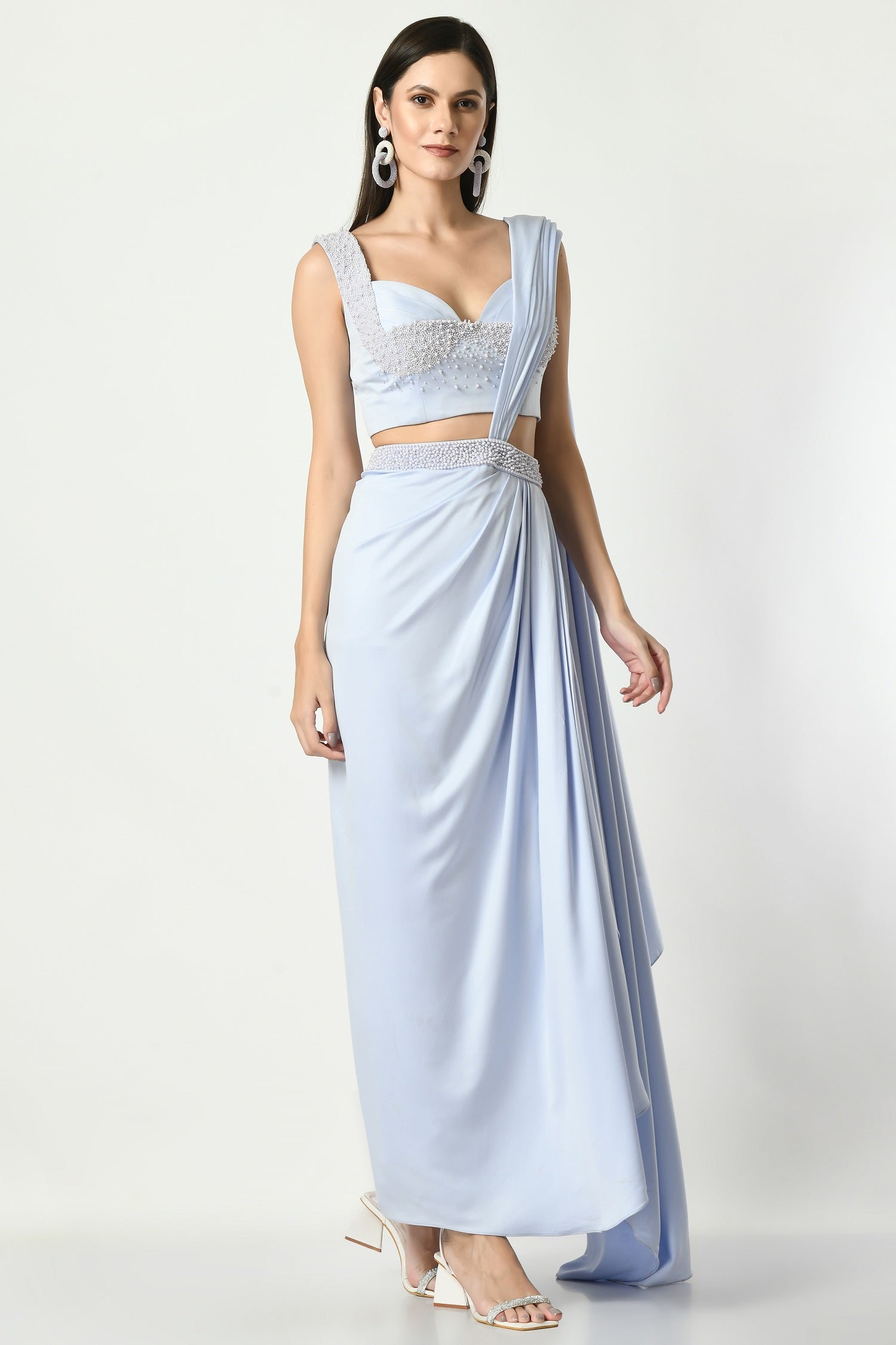 Stylish lavender cocktail saree with a western-style blouse, blending tradition with contemporary fashion for special events. Saree for women party wear
shop for saree
Indian Saree
Saree for Wedding function
Party wear saree for women
Half saree for women
Lavender color saree
Saree in Lavender color
Saree by Sunanta Madaan
Saree collection by Sunanta Madaan
Sunanta Madaan Saree collection
