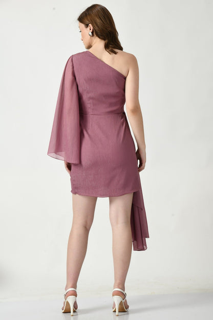 Chic One-Shoulder Dress for Evening Soirees