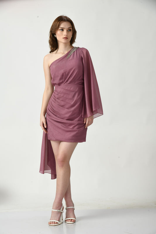 Chic One-Shoulder Dress for Evening Soirees