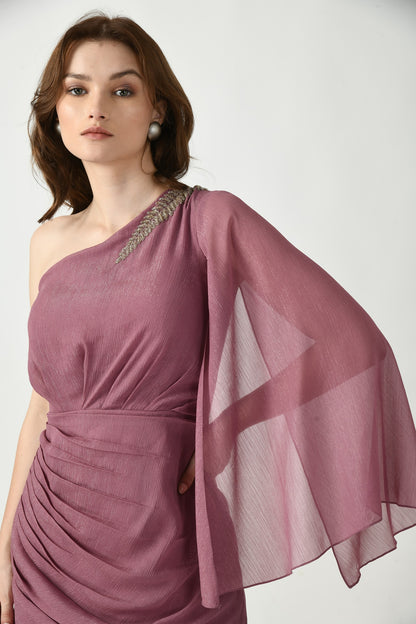 Chic One-Shoulder Dress for Evening Soirees